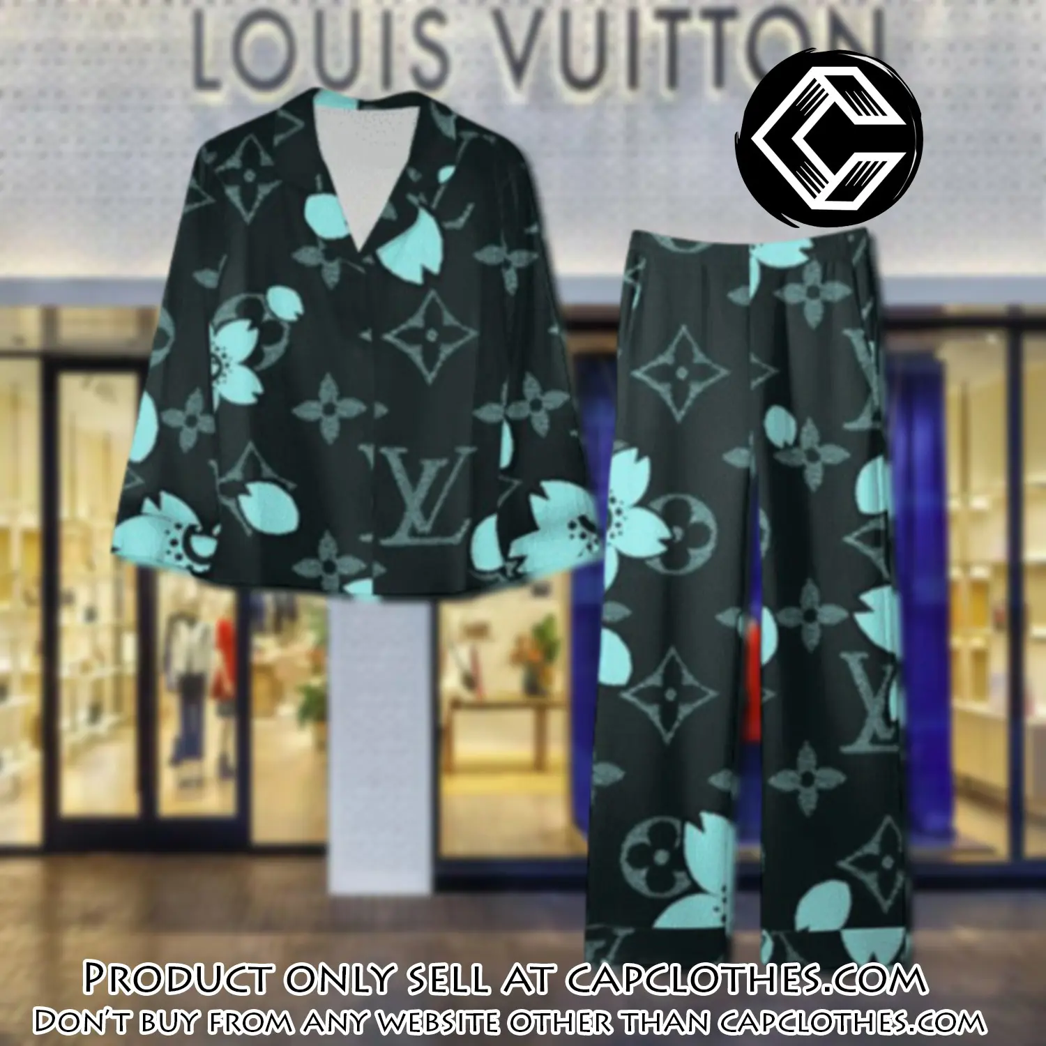 Trending luxury lv satin pajama set pjs1082 cc1720850